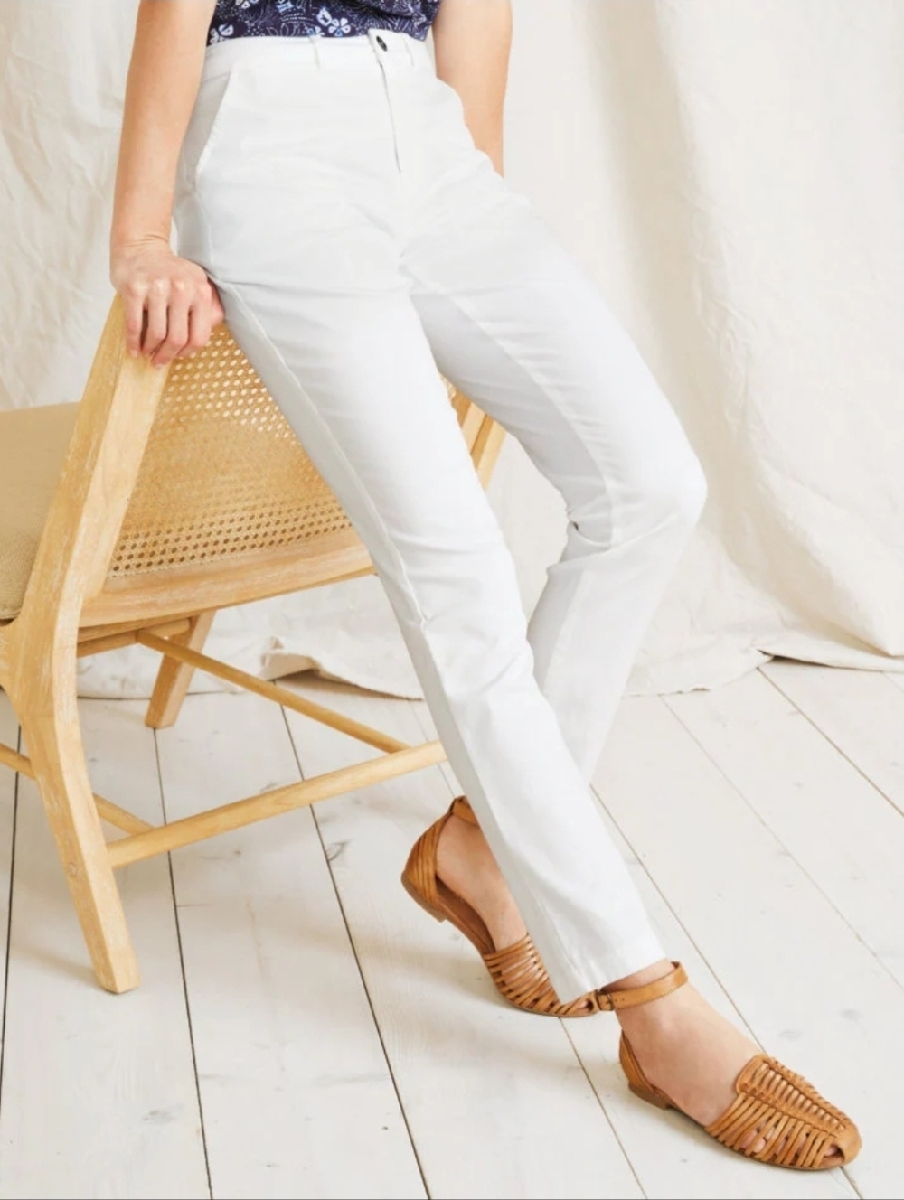 Garnet Hill Organic Cotton Women’s Chinos Sz14